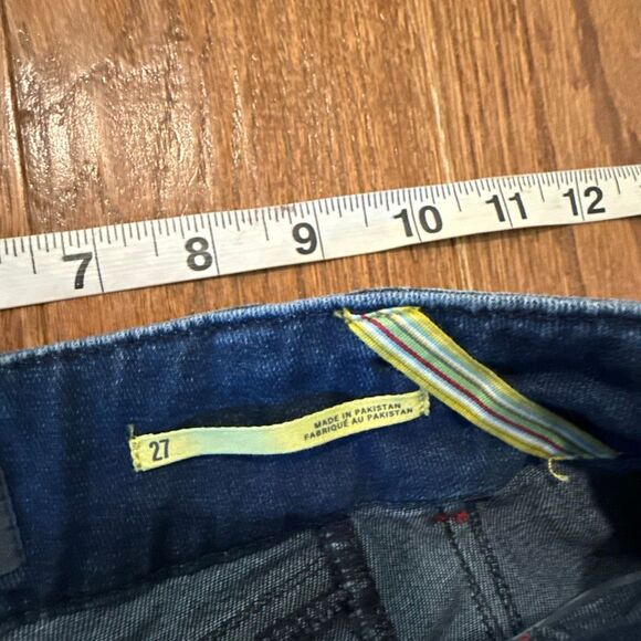 Anthropologie Maeve high rise patch pocket slim straight jeans 27 - Picture 5 of 11